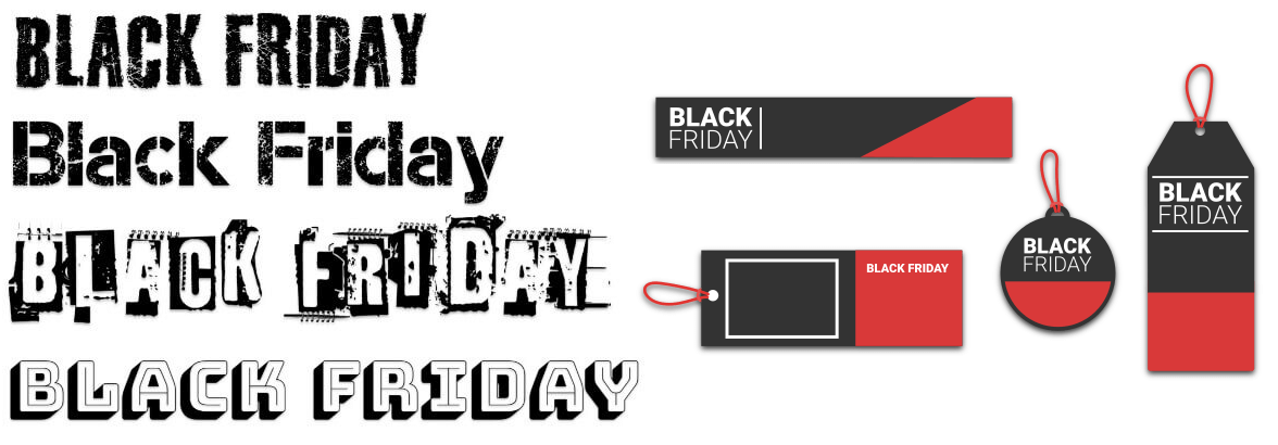 Black Friday fonts and stickers